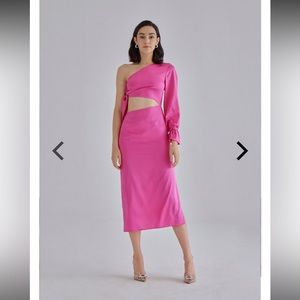 SILK MAISON Pink Palace Silk Dress- S